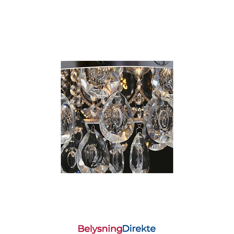 Elegant Moderne Gjennomsiktig Krystalllysekrone Med 4 Lys