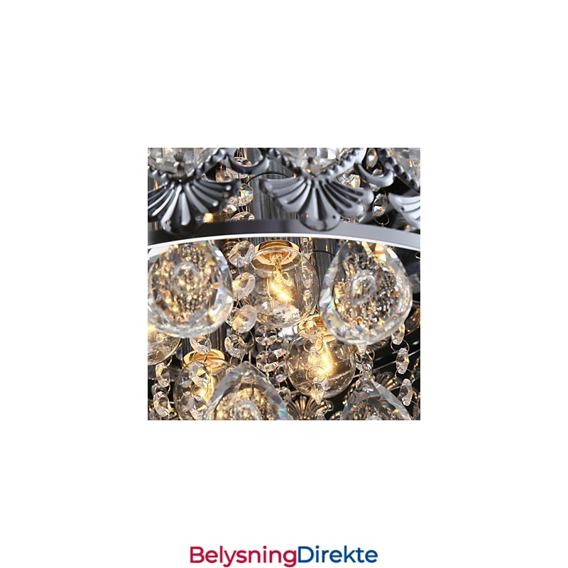 Elegant Moderne Gjennomsiktig Krystalllysekrone Med 4 Lys