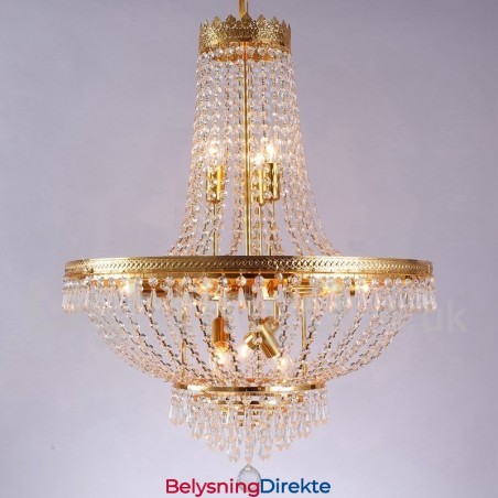 Tradisjonell Klassisk Galvanisert Funksjon For Krystall Mini-Stil Metall 9 Pærer Lysekrone