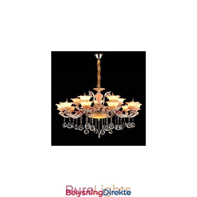 Pendellampe Sinklegering Funksjon For Krystall Mini Stil Metall Innendørs Butikker 15 Pærer