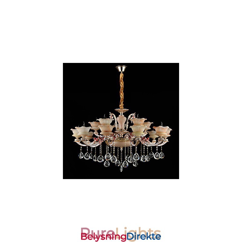 Pendellampe Sinklegering Funksjon For Krystall Mini Stil Metall Innendørs Butikker 15 Pærer