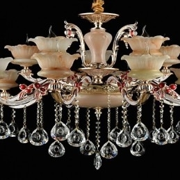 Pendellampe Sinklegering Funksjon For Krystall Mini Stil Metall Innendørs Butikker 15 Pærer