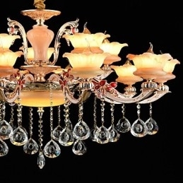 Pendellampe Sinklegering Funksjon For Krystall Mini Stil Metall Innendørs Butikker 15 Pærer