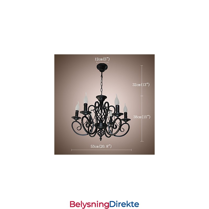 Europeisk Stil Lysekrone Spiselamper Enkel Originalitet Innovative Stearinlys 6 Lys