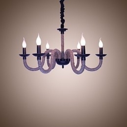 Loft Industriell Vind Vintage Jern Lamper Butikker Lysekrone Tau Lysekrone Lys