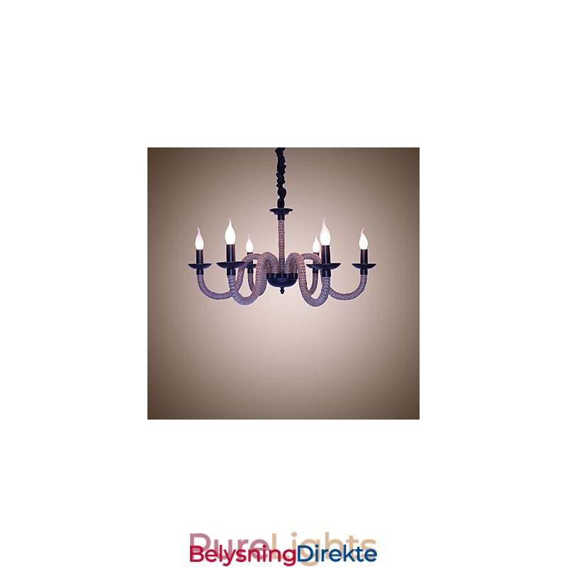 Loft Industriell Vind Vintage Jern Lamper Butikker Lysekrone Tau Lysekrone Lys