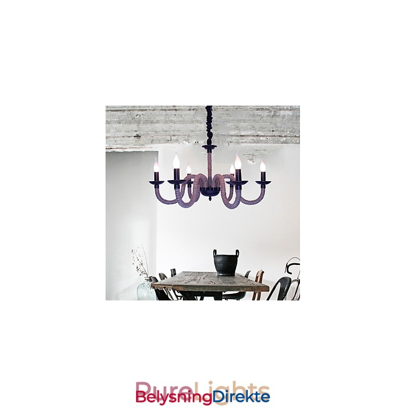 Loft Industriell Vind Vintage Jern Lamper Butikker Lysekrone Tau Lysekrone Lys