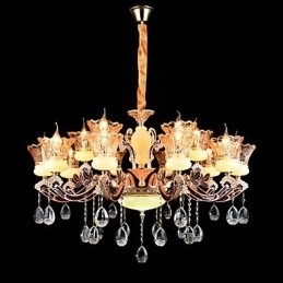 Pendellampe Sinklegering Funksjon For Krystall Mini Stil Metall Innendørs Butikker 15 Pærer