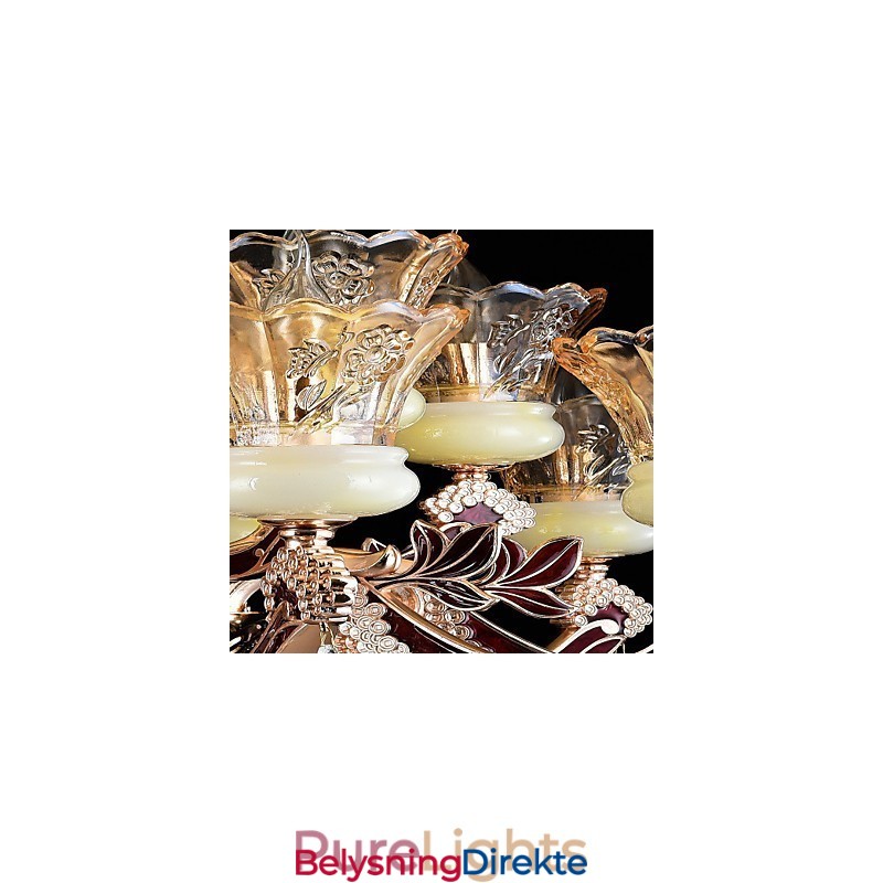 Pendellampe Sinklegering Funksjon For Krystall Mini Stil Metall Innendørs Butikker 15 Pærer