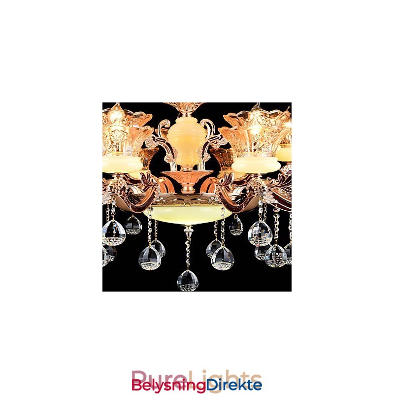 Pendellampe Sinklegering Funksjon For Krystall Mini Stil Metall Innendørs Butikker 15 Pærer