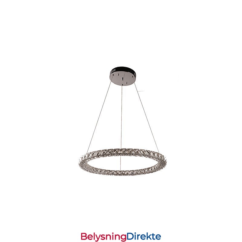 Moderne Ringkrystall Pendellampe Moderne Krystalllysekrone Taklampe Innendørs Lampe Dimbar Med Fjernkontroll