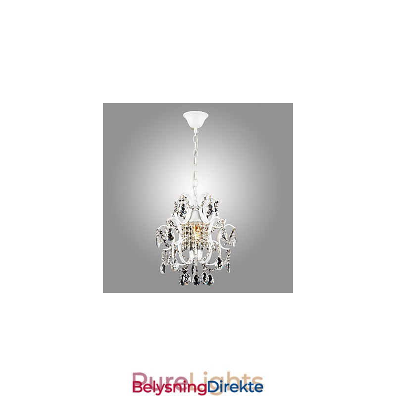 Jernmalingslysekrone Med Klar Krystall Moderne Belysningslampe