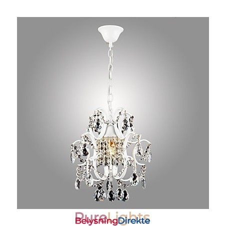 Jernmalingslysekrone Med Klar Krystall Moderne Belysningslampe