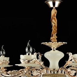 Tradisjonell Klassisk Sinklegeringsfunksjon For Krystallmini-Lysekrone I Metall Med 8 Pærer