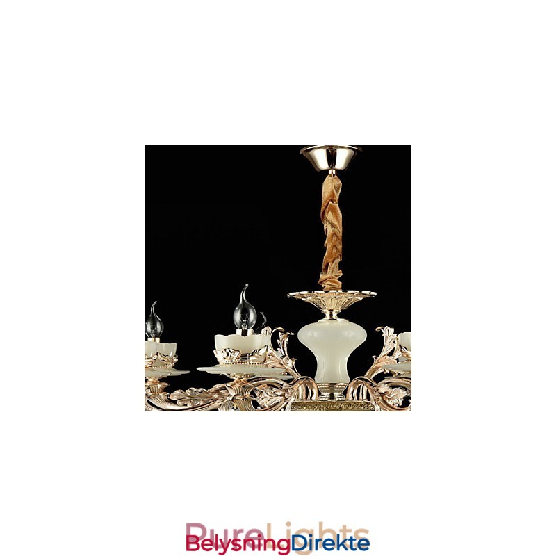 Tradisjonell Klassisk Sinklegeringsfunksjon For Krystallmini-Lysekrone I Metall Med 8 Pærer