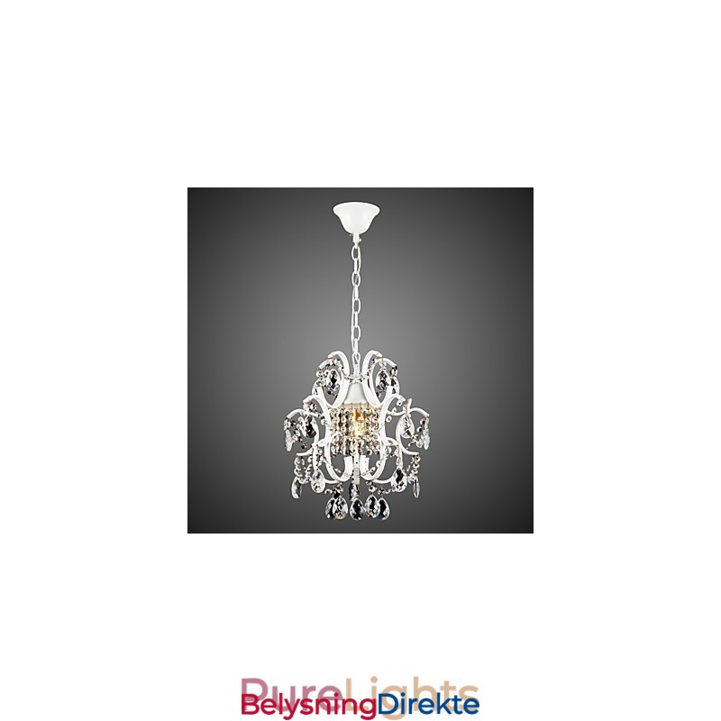 Jernmalingslysekrone Med Klar Krystall Moderne Belysningslampe