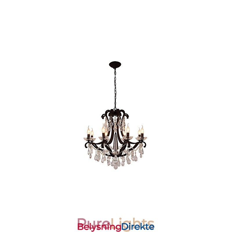 Krystalllysekrone Med 8 Lys Moderne Samtidsstil Tradisjonell Klassisk Rustikk Hytte Vintage Retro Lanterne Tromme Landlig Maling