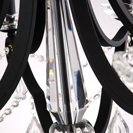 Krystalllysekrone Med 8 Lys Moderne Samtidsstil Tradisjonell Klassisk Rustikk Hytte Vintage Retro Lanterne Tromme Landlig Maling