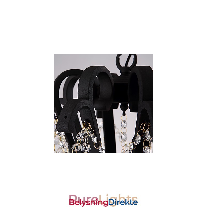 Krystalllysekrone Med 8 Lys Moderne Samtidsstil Tradisjonell Klassisk Rustikk Hytte Vintage Retro Lanterne Tromme Landlig Maling