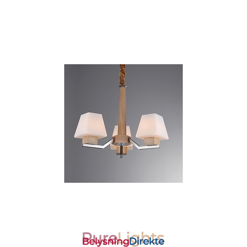 Moderne, Samtids Galvanisert Funksjon For Lysekrone I Tre Og Bambus