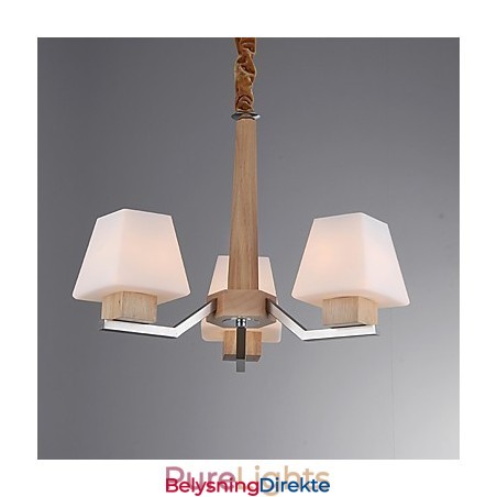 Moderne, Samtids Galvanisert Funksjon For Lysekrone I Tre Og Bambus