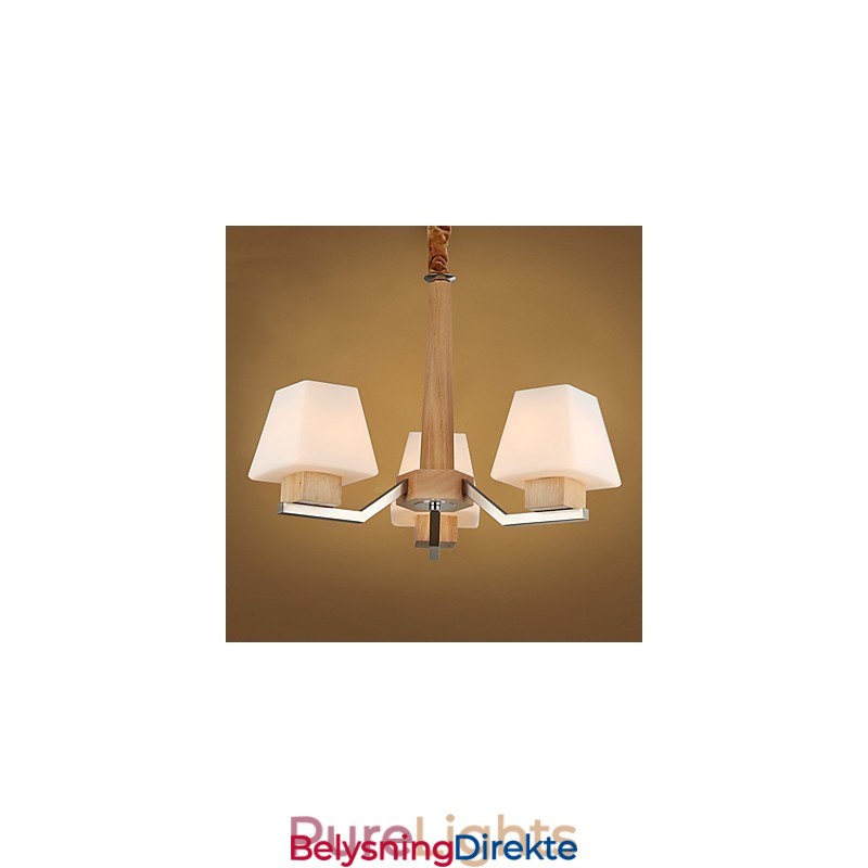 Moderne, Samtids Galvanisert Funksjon For Lysekrone I Tre Og Bambus