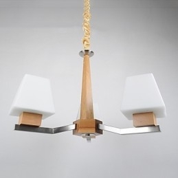 Moderne, Samtids Galvanisert Funksjon For Lysekrone I Tre Og Bambus