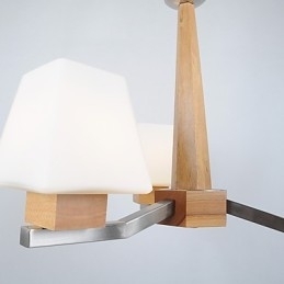 Moderne, Samtids Galvanisert Funksjon For Lysekrone I Tre Og Bambus