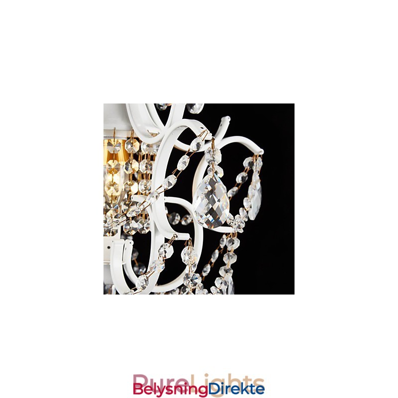 Jernmalingslysekrone Med Klar Krystall Moderne Belysningslampe