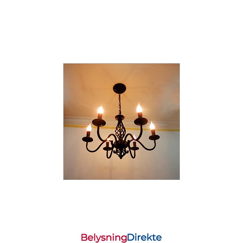 Kunstnerisk Elegant Og Moderne Andre Funksjoner For Stearinlysstil Metall Innendørs Lysekrone Med 6 Pærer