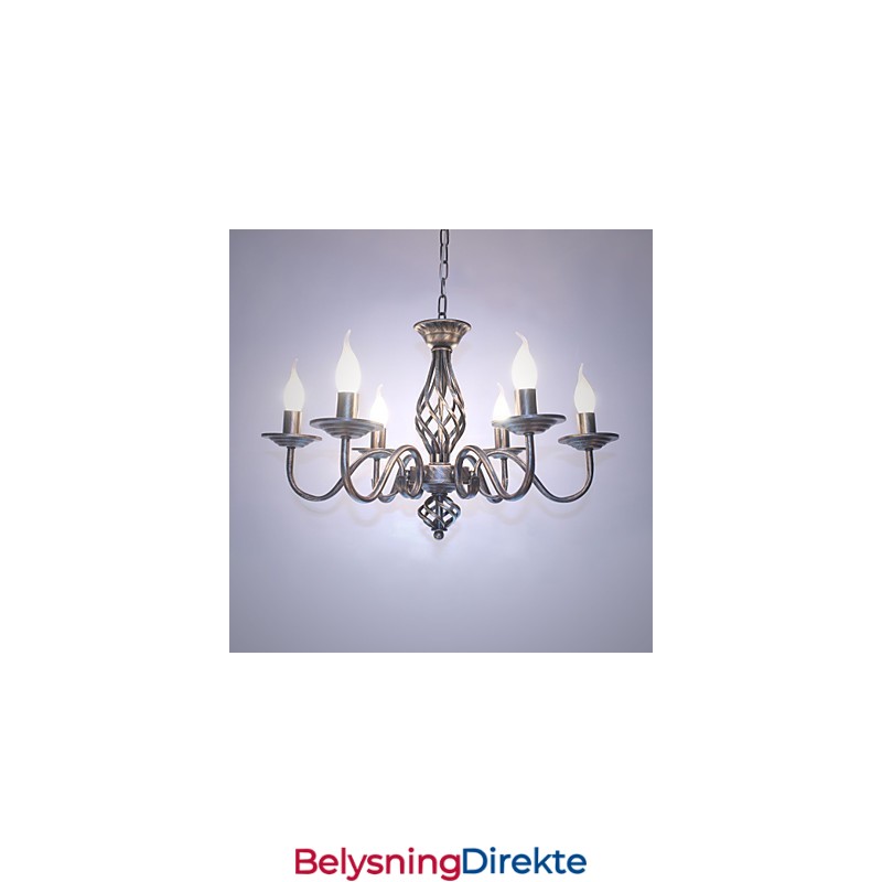Kunstnerisk Elegant Og Moderne Andre Funksjoner For Stearinlysstil Metall Innendørs Lysekrone Med 6 Pærer