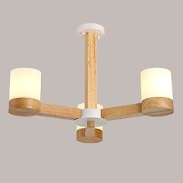 Lysekrone Med 3 Lys Moderne Samtidsstil Tradisjonell Klassisk Vintage Landlig Treelement For Tre