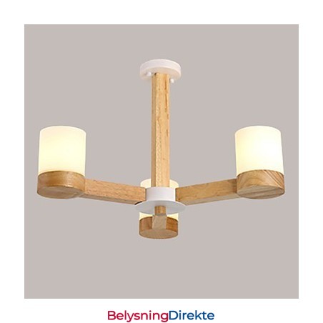 Lysekrone Med 3 Lys Moderne Samtidsstil Tradisjonell Klassisk Vintage Landlig Treelement For Tre
