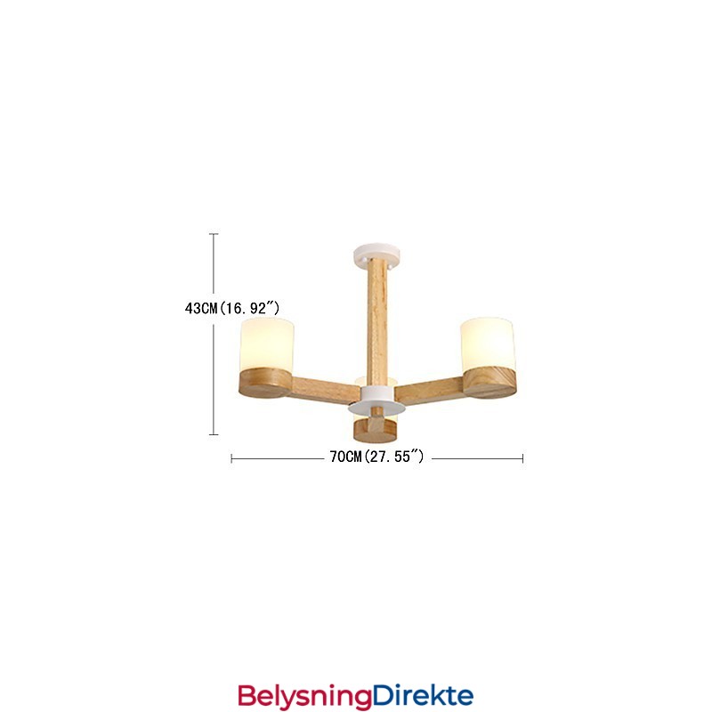 Lysekrone Med 3 Lys Moderne Samtidsstil Tradisjonell Klassisk Vintage Landlig Treelement For Tre