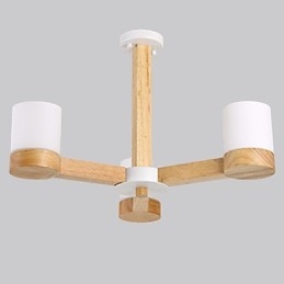 Lysekrone Med 3 Lys Moderne Samtidsstil Tradisjonell Klassisk Vintage Landlig Treelement For Tre
