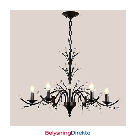Krystalllysekrone Med 6 Lys Moderne Samtidsstil Tradisjonell Klassisk Vintage Retro Landlig Maleri