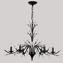 Krystalllysekrone Med 6 Lys Moderne Samtidsstil Tradisjonell Klassisk Vintage Retro Landlig Maleri