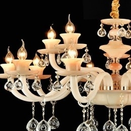 Moderne Samtids Tradisjonell Klassisk Galvanisert Funksjon For Krystall Mini Stil Metall Spisekrone