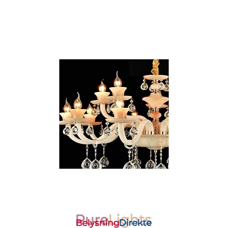 Moderne Samtids Tradisjonell Klassisk Galvanisert Funksjon For Krystall Mini Stil Metall Spisekrone