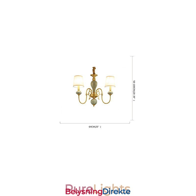 Tradisjonell Klassisk Landlig Messingfunksjon For Mini-Stil Metalllysekrone Med 3 Pærer