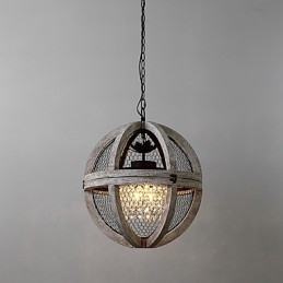 Vintage Metall Amerikansk Industriell Loftsfarget Lysekronelampe I Tre Til Innendørs Dekorasjon