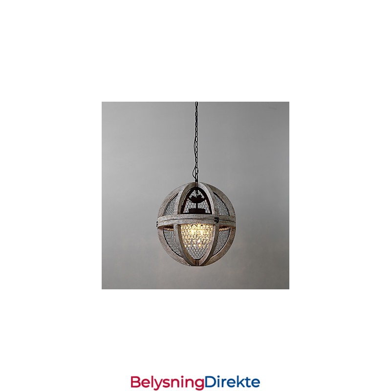 Vintage Metall Amerikansk Industriell Loftsfarget Lysekronelampe I Tre Til Innendørs Dekorasjon