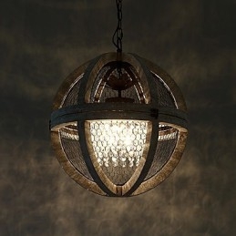 Vintage Metall Amerikansk Industriell Loftsfarget Lysekronelampe I Tre Til Innendørs Dekorasjon