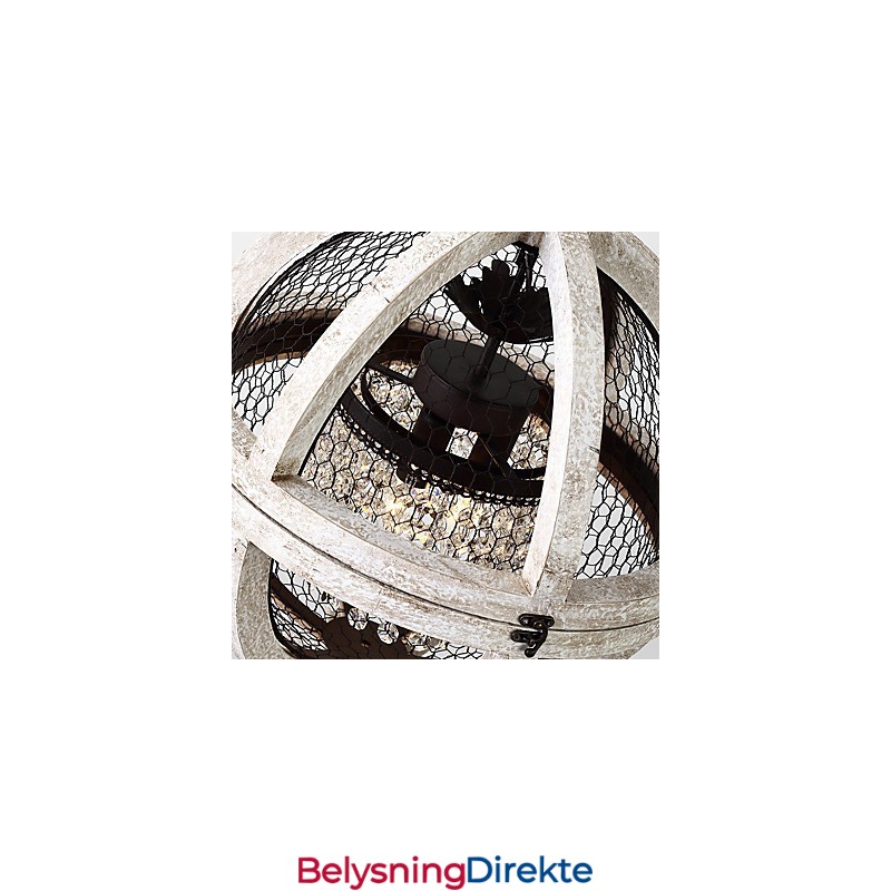 Vintage Metall Amerikansk Industriell Loftsfarget Lysekronelampe I Tre Til Innendørs Dekorasjon