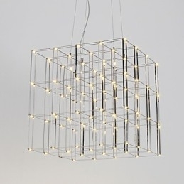 Moderne Lysekronelampe I Rustfritt Stål Loftbelysning