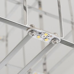 Moderne Lysekronelampe I Rustfritt Stål Loftbelysning