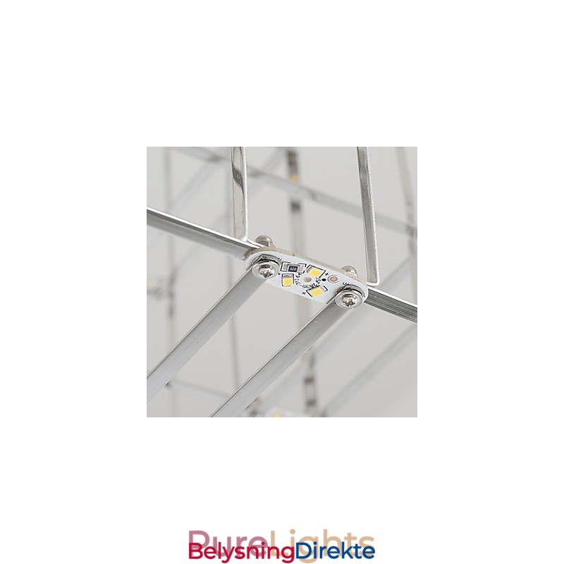 Moderne Lysekronelampe I Rustfritt Stål Loftbelysning