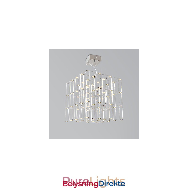 Moderne Lysekronelampe I Rustfritt Stål Loftbelysning