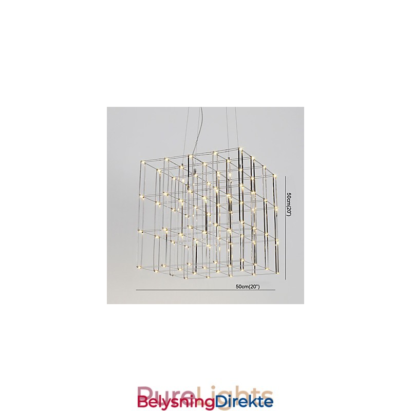 Moderne Lysekronelampe I Rustfritt Stål Loftbelysning