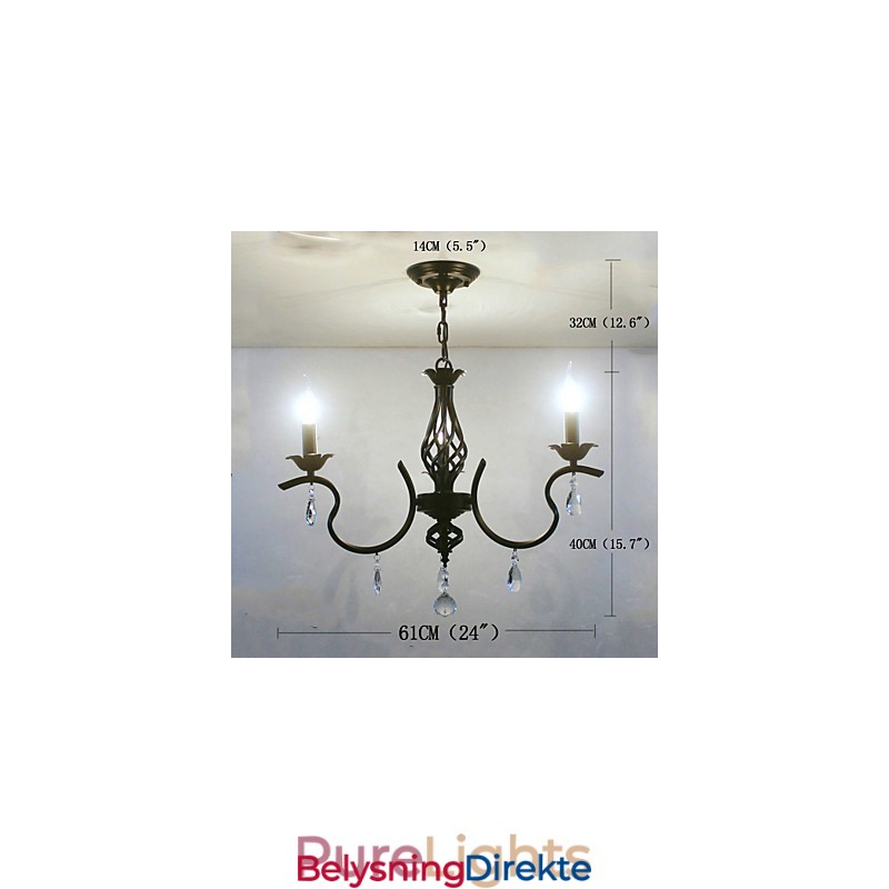 Krystalllysekrone I Europeisk Stil, Liten Lysekrone, Enkle Kreative Lamper